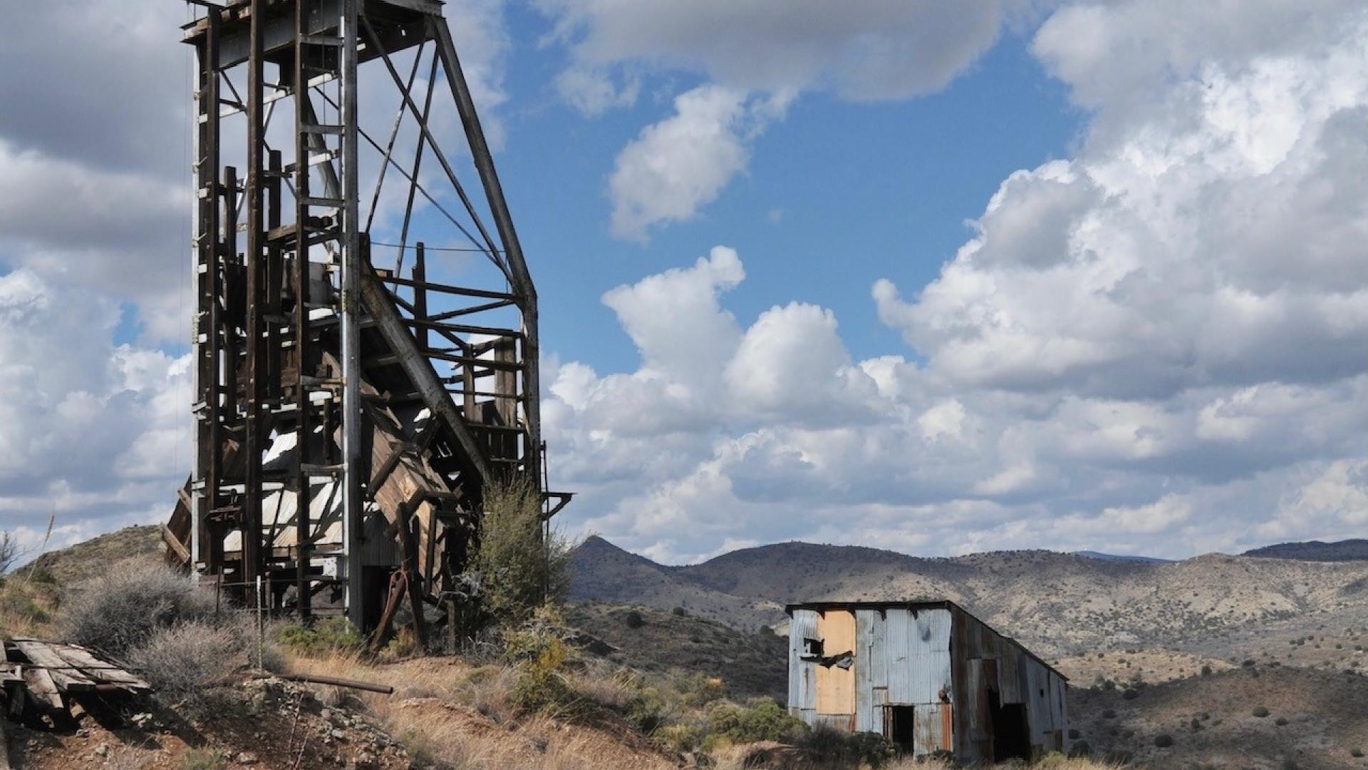mining equipment on hillside